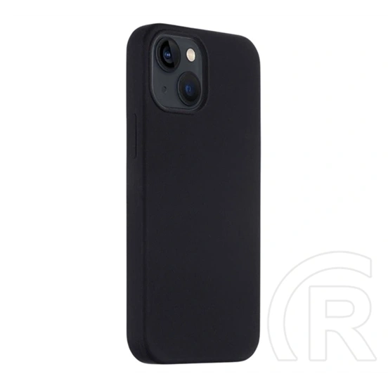 Tactical iPhone 13 mini magforce velvet smoothie szilikon telefonvédő (ütésálló, plüss belső, matt, magsafe) fekete
