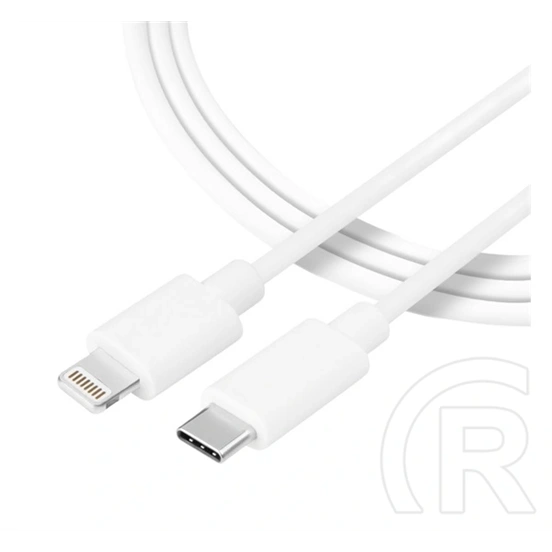 Tactical iPhone 14 Plus  smooth thread adatkábel (type-c - lightning, 60w, gyorstöltő, 100cm) fehér