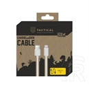 Tactical iPhone 14 Plus  smooth thread adatkábel (usb - lightning, 60w, gyorstöltő, 100cm) fehér
