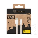 Tactical iPhone 14 Plus  stitch thread adatkábel (usb - lightning, 12w, gyorstöltő, cipőfűző, 200cm) fehér