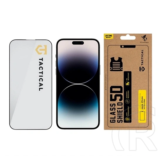 Tactical iPhone 14 Pro Max glass shield 5d képernyővédő üveg (5d, 0.33mm, 9h) fekete