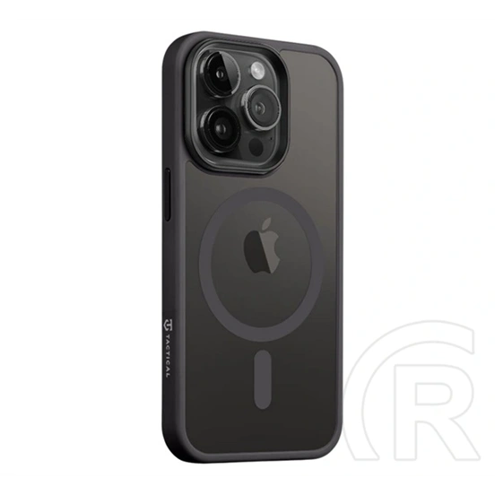 Tactical iPhone 14 Pro magforce hyperstealth szilikon telefonvédő (ütésállóság, átlátszó matt hátlap, magsafe) fekete