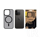 Tactical iPhone 14 Pro magforce hyperstealth szilikon telefonvédő (ütésállóság, átlátszó matt hátlap, magsafe) fekete