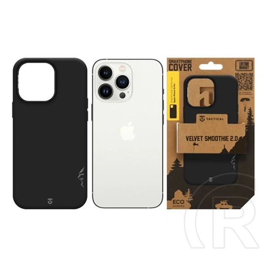 Tactical iPhone 14 Pro magforce velvet smoothie 2.0 szilikon telefonvédő (ütésállóság, matt, magsafe) fekete
