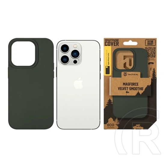 Tactical iPhone 14 Pro magforce velvet smoothie szilikon telefonvédő (ütésállóság, matt, magsafe) sötétszürke