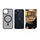 Tactical iPhone 14 magforce hyperstealth szilikon telefonvédő (ütésállóság, átlátszó matt hátlap, magsafe) fekete