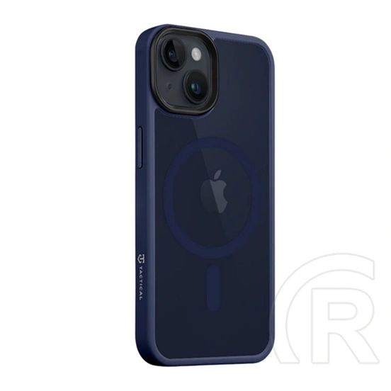 Tactical iPhone 14 magforce hyperstealth szilikon telefonvédő (ütésállóság, átlátszó matt hátlap, magsafe) sötétkék
