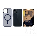 Tactical iPhone 14 magforce hyperstealth szilikon telefonvédő (ütésállóság, átlátszó matt hátlap, magsafe) sötétkék
