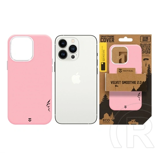 Tactical iPhone 14 magforce velvet smoothie 2.0 szilikon telefonvédő (ütésállóság, matt, magsafe) rózsaszín