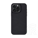 Tactical iPhone 15 Pro Max magforce beaver szilikon védő (plüss belső, matt, magsafe, topográfiai minta) fekete