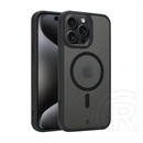 Tactical iPhone 15 Pro Max magforce hypersand szilikon telefonvédő (ütésállóság, átlátszó hátlap, magsafe) fekete