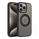 Tactical iPhone 15 Pro Max magforce hyperstand szilikon védő (ütésálló, átlátszó hátlap, magsafe, kitámasztó) fekete