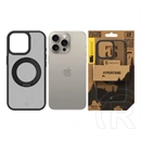 Tactical iPhone 15 Pro Max magforce hyperstand szilikon védő (ütésálló, átlátszó hátlap, magsafe, kitámasztó) fekete