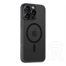 Tactical iPhone 15 Pro Max magforce hyperstealth szilikon telefonvédő (ütésálló, átlátszó matt hátlap, magsafe) fekete