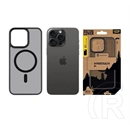 Tactical iPhone 15 Pro Max magforce hyperstealth szilikon telefonvédő (ütésálló, átlátszó matt hátlap, magsafe) fekete