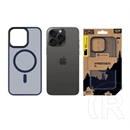 Tactical iPhone 15 Pro Max magforce hyperstealth szilikon telefonvédő (ütésálló, átlátszó matt hátlap, magsafe) sötétkék