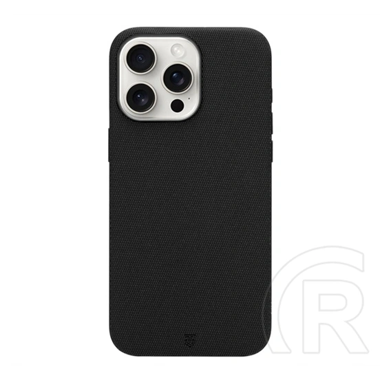 Tactical iPhone 15 Pro Max magforce weare szilikon telefonvédő (szövet hátlap, magsafe) fekete