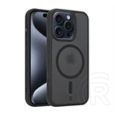 Tactical iPhone 15 Pro magforce hypersand szilikon telefonvédő (ütésállóság, átlátszó hátlap, magsafe) fekete