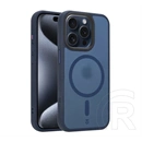 Tactical iPhone 15 Pro magforce hypersand szilikon telefonvédő (ütésállóság, átlátszó hátlap, magsafe) sötétkék