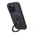 Tactical iPhone 15 Pro magforce hyperstand szilikon telefonvédő (ütésálló, átlátszó hátlap, magsafe, kitámasztó) fekete