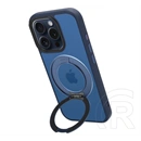 Tactical iPhone 15 Pro magforce hyperstand szilikon védő (ütésálló, átlátszó hátlap, magsafe, kitámasztó) sötétkék