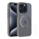 Tactical iPhone 15 Pro magforce hyperstand szilikon védő (ütésálló, átlátszó hátlap, magsafe, kitámasztó) világosszürke