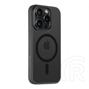 Tactical iPhone 15 Pro magforce hyperstealth szilikon telefonvédő (ütésállóság, átlátszó matt hátlap, magsafe) fekete