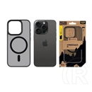 Tactical iPhone 15 Pro magforce hyperstealth szilikon telefonvédő (ütésállóság, átlátszó matt hátlap, magsafe) fekete