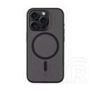 Tactical iPhone 15 Pro magforce smoothisfast szilikon védő (ütésálló, mikrofiber plüss belső, matt, magsafe) fekete