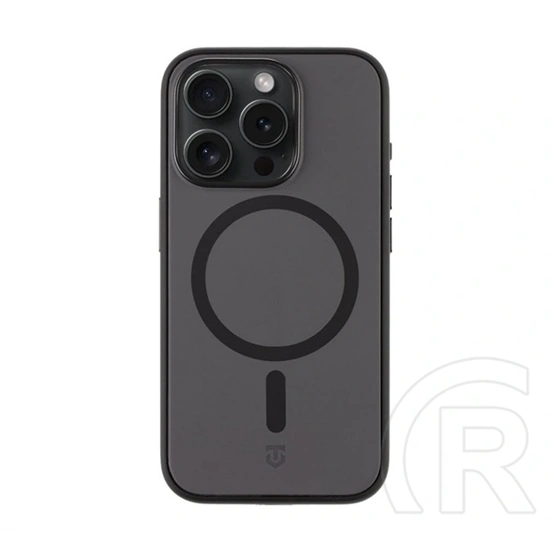 Tactical iPhone 15 Pro magforce smoothisfast szilikon védő (ütésálló, mikrofiber plüss belső, matt, magsafe) fekete