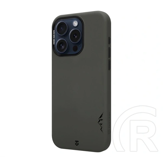 Tactical iPhone 15 Pro magforce velvet smoothie 2.0 szilikon telefonvédő (ütésállóság, matt, magsafe) sötétszürke