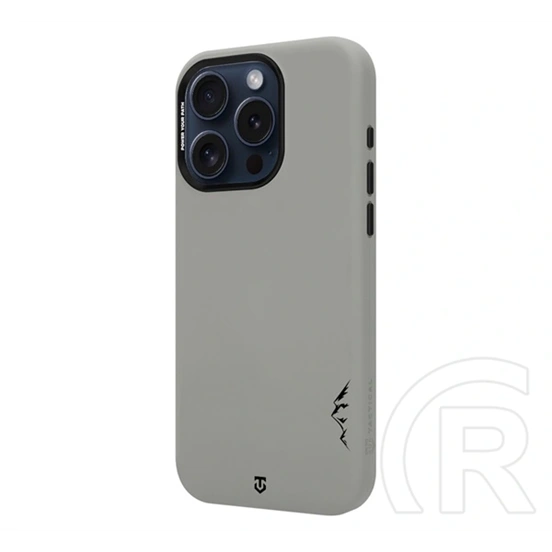 Tactical iPhone 15 Pro magforce velvet smoothie 2.0 szilikon telefonvédő (ütésállóság, matt, magsafe) világosszürke