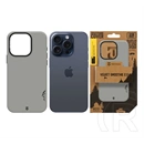Tactical iPhone 15 Pro magforce velvet smoothie 2.0 szilikon telefonvédő (ütésállóság, matt, magsafe) világosszürke