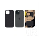 Tactical iPhone 15 magforce beaver szilikon telefonvédő (plüss belső, matt, magsafe, topográfiai minta) fekete