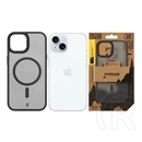 Tactical iPhone 15 magforce hypersand szilikon telefonvédő (ütésállóság, átlátszó hátlap, magsafe) fekete