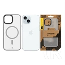 Tactical iPhone 15 magforce hypersand szilikon telefonvédő (ütésállóság, átlátszó hátlap, magsafe) világosszürke