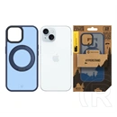 Tactical iPhone 15 magforce hyperstand szilikon telefonvédő (ütésállóság, átlátszó hátlap, magsafe, kitámasztó) sötétkék