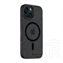 Tactical iPhone 15 magforce hyperstealth sika szilikon telefonvédő (ütésállóság, magsafe, topográfiai minta) fekete