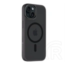 Tactical iPhone 15 magforce hyperstealth szilikon telefonvédő (ütésállóság, átlátszó matt hátlap, magsafe) fekete