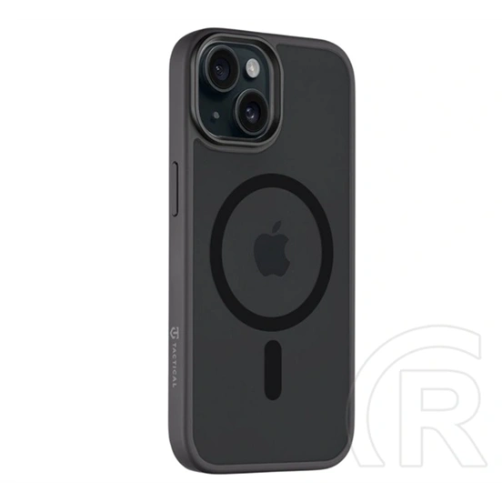 Tactical iPhone 15 magforce hyperstealth szilikon telefonvédő (ütésállóság, átlátszó matt hátlap, magsafe) fekete