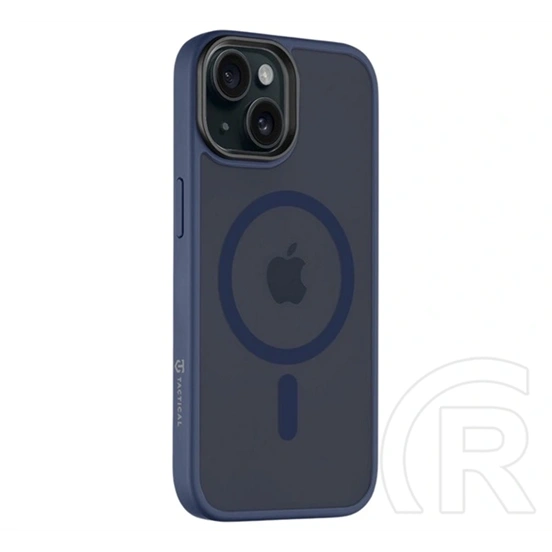 Tactical iPhone 15 magforce hyperstealth szilikon telefonvédő (ütésállóság, átlátszó matt hátlap, magsafe) sötétkék