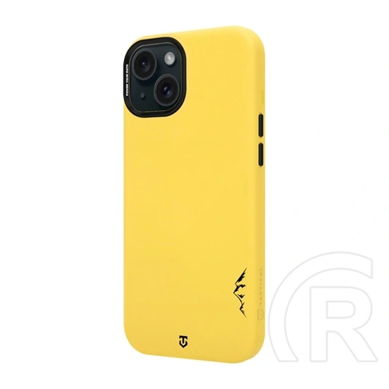 Tactical iPhone 15 magforce velvet smoothie 2.0 szilikon telefonvédő (ütésállóság, matt, magsafe) citromsárga