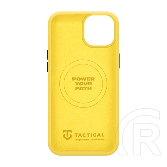 Tactical iPhone 15 magforce velvet smoothie 2.0 szilikon telefonvédő (ütésállóság, matt, magsafe) citromsárga