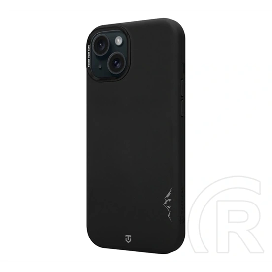 Tactical iPhone 15 magforce velvet smoothie 2.0 szilikon telefonvédő (ütésállóság, matt, magsafe) fekete