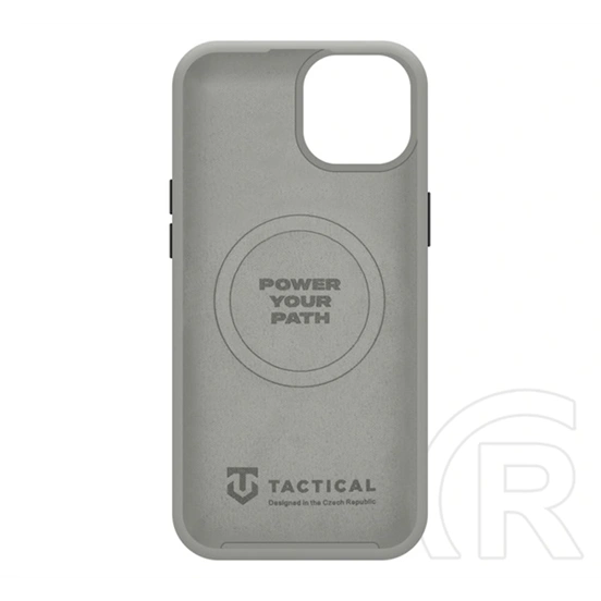 Tactical iPhone 15 magforce velvet smoothie 2.0 szilikon telefonvédő (ütésállóság, matt, magsafe) világosszürke