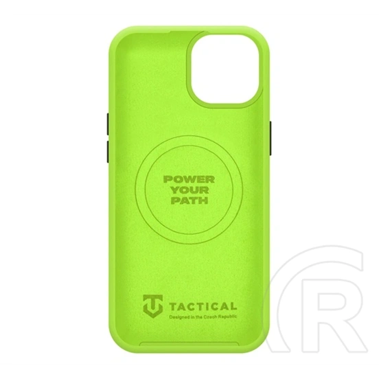 Tactical iPhone 15 magforce velvet smoothie 2.0 szilikon telefonvédő (ütésállóság, matt, magsafe) világoszöld