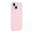Tactical iPhone 15 magforce velvet smoothie szilikon telefonvédő (ütésálló, plüss belső, matt, magsafe) rózsaszín