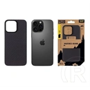 Tactical iPhone 16 Pro Max magforce aramid szilikon telefonvédő (ultravékony, magsafe, karbon minta) fekete