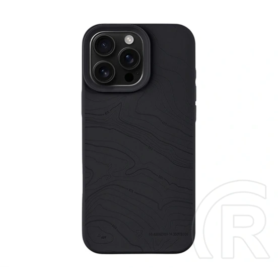 Tactical iPhone 16 Pro Max magforce beaver szilikon védő (plüss belső, matt, magsafe, topográfiai minta) fekete