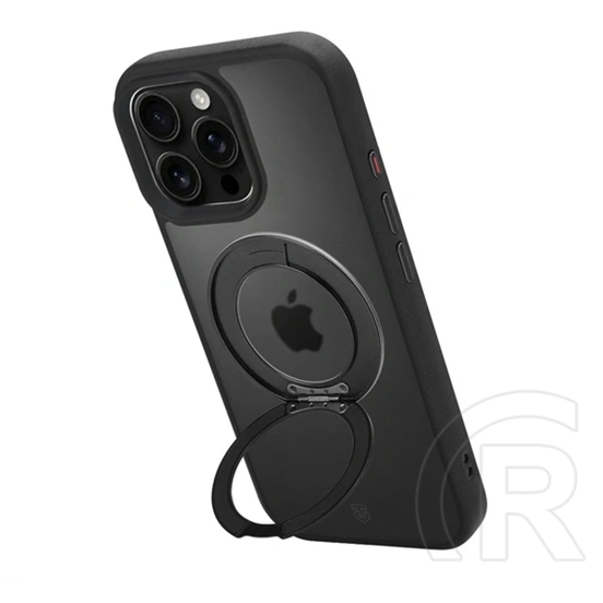 Tactical iPhone 16 Pro Max magforce hyperstand szilikon védő (ütésálló, átlátszó hátlap, magsafe, kitámasztó) fekete